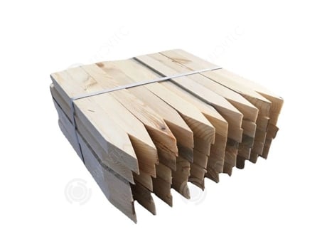Portão de jardim Innovtec Portilão (50 unidades) com estacas de madeira de pinho impregnadas, 4 x 4 x 30 cm