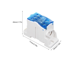 Caixa De Terminal Com Tapa 6 Posições Bloco De Terminal Parafuso Din Rail Ukk125a
