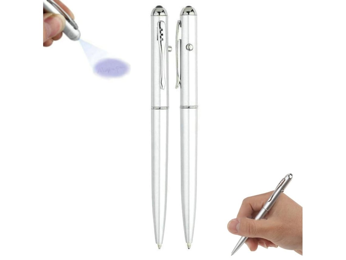 Caneta de Tinta Invisível com Luz UV para Mensagens Secretas S/MARCA