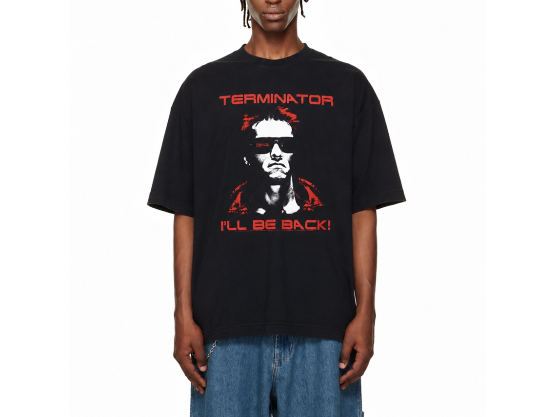 Rockinstone Terminator Same Ol T Black Adult T-shirt Size:l