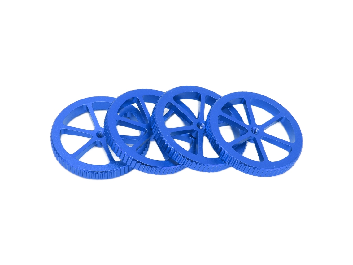 Parafusos De Nivelamento De Alumínio M5 Azul, Acessórios De Impressora 3d, 4 Por Conjunto.