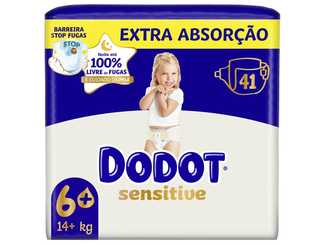 Fraldas Sensitive Extra +14kg T6+ Dodot