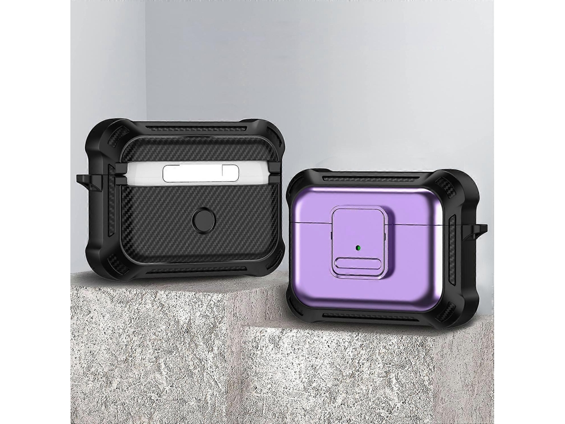 Capa protetora para AirPods Pro em TPU + PC à prova de choque com botão liga/desliga. GIECY