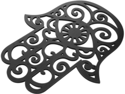 Decoração de Parede em Forma Mão Hamsa, Feita Material Resistente com um Delicado Formato, Design CHABERLU