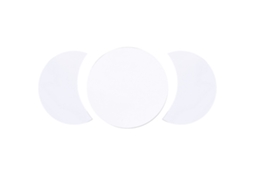 Adesivo de Parede Espelhado em Acrílico em Formato de Sol e Meia lua, para Decoração de Casa, Cor Prata CHABERLU