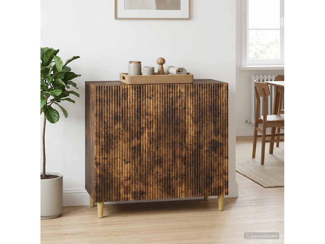 Vidaxl Buffet Carvalho Fumado 89 X 34,5 X 80 Cm Derivados De Madeira