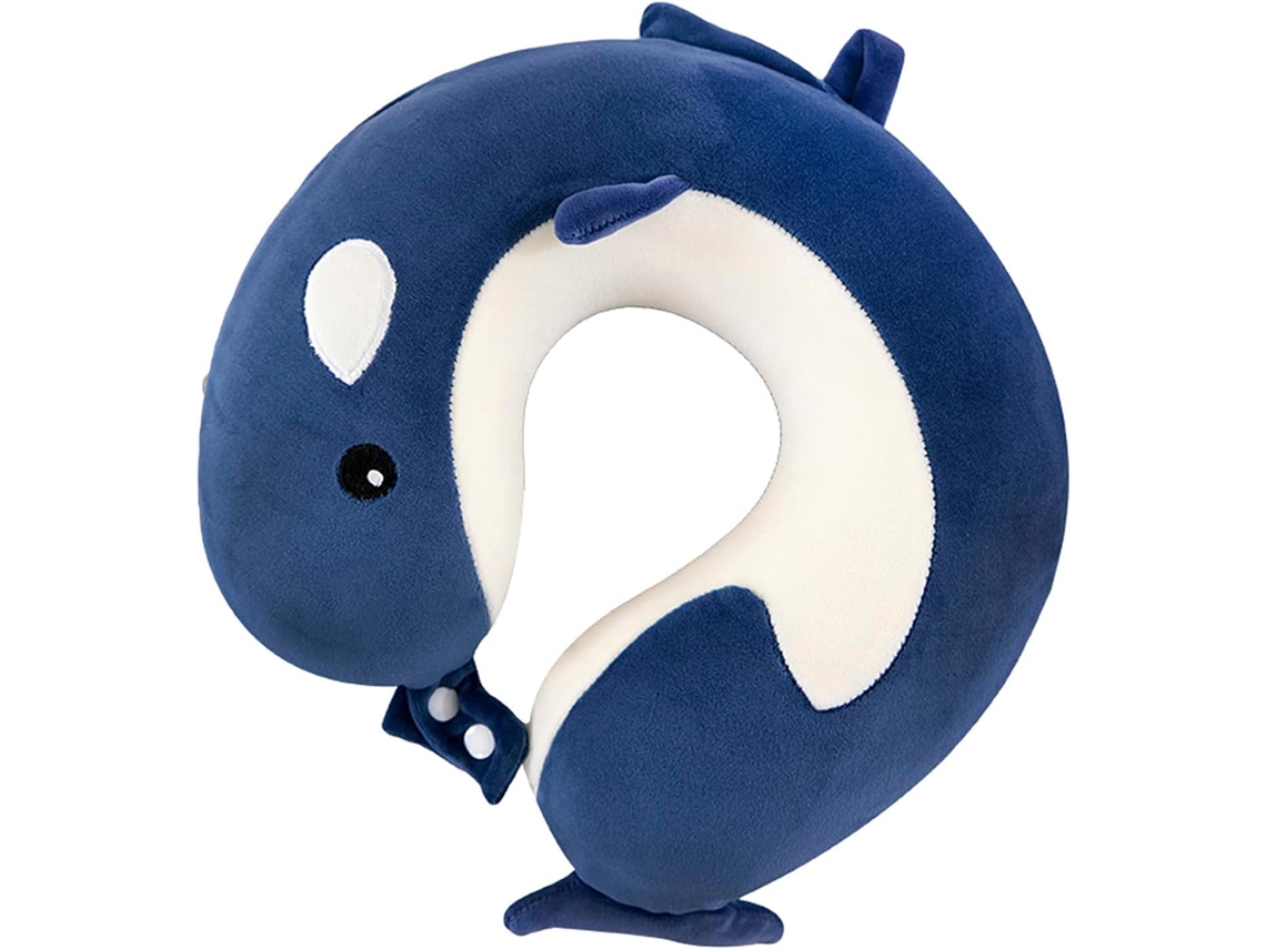 Travesseiro de Viagem Formato U, em Algodão Viscoelástico, com Suporte Cervical, Desenho Animado Fofo AQUAFORGE