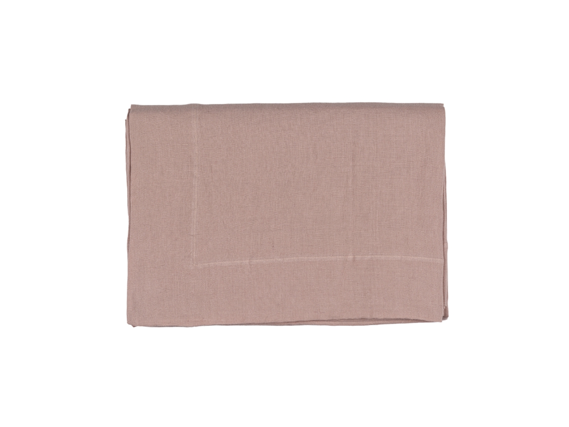 Toalha de mesa Fazzini em linho puro na cor malva, 180x320 cm.