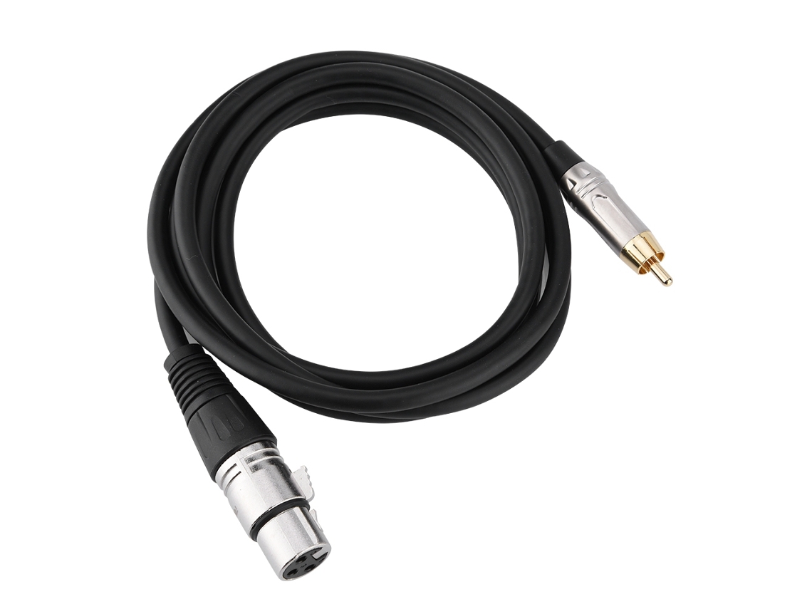 Cabo Microfone Rca Macho Para Xlr Fêmea Alta Qualidade