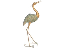 Escultura de Garça em Metal para Jardim Exterior 90cm Multicolorida SINI TECH STORE