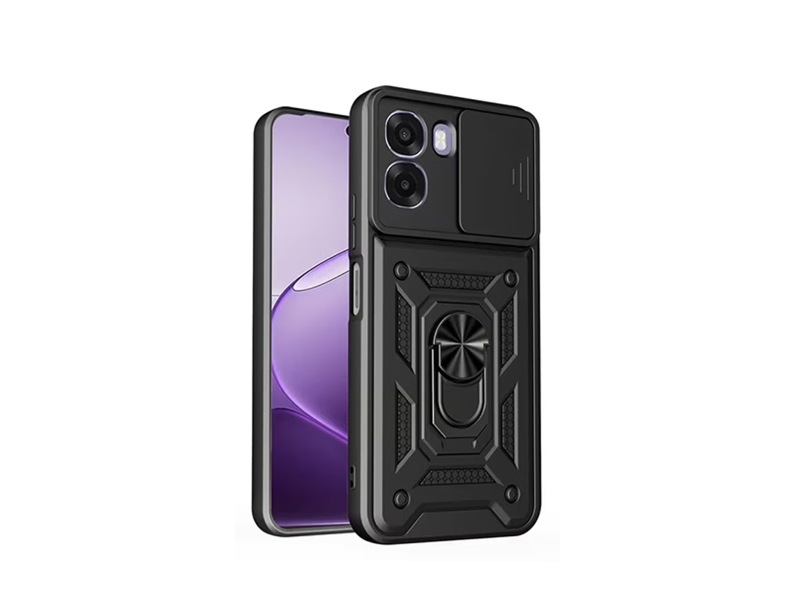 Capa De Proteção Militar Magnética Janela Deslizante Gift4me Para Oppo A6x - Preto