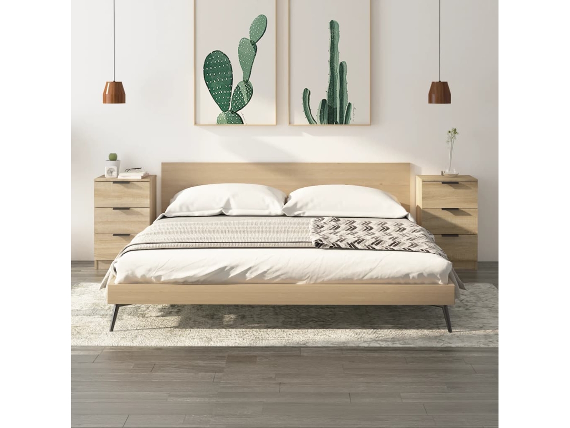 Vidaxl Mesas De Cabeceira 2 Pcs 40x36x65 Cm Carvalho Sonoma