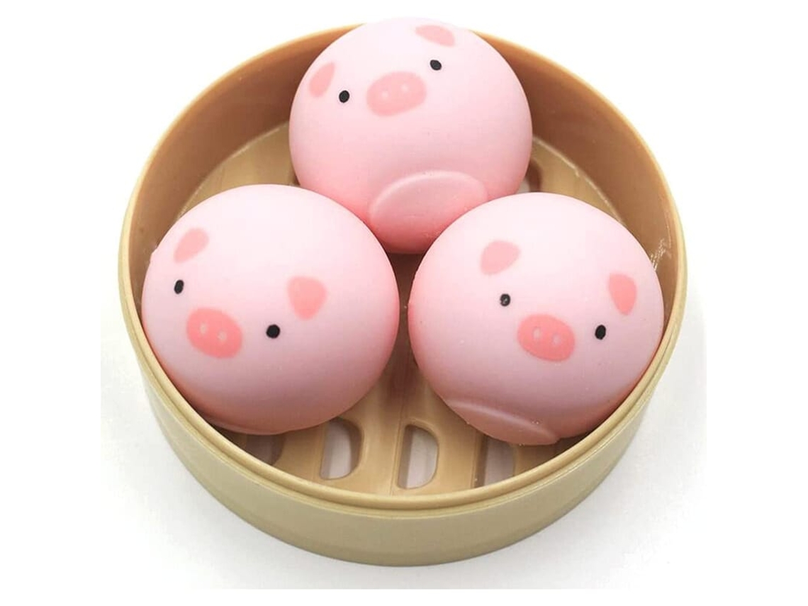 Brinquedo De Squeeze Toy Vent Ball Porco Rosa Slow Rising Bola De Estresse Média