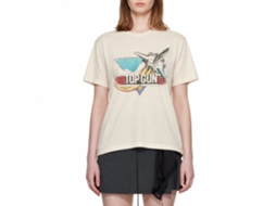 Rockinstone Top Gun Movie Fade Solid Natural Adult T-shirt Size:xl