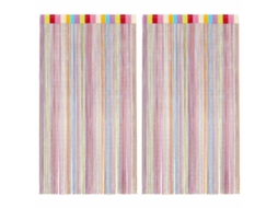Maison Exclusive - Cortinas De Fios 2 Pcs 140x250 Cm Multicor