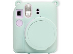 Capa De Silicone De Encaixe Fino Para Instax Mini 12 , Estojo Macio Com Tampa De Lente Removível Verde Panoona