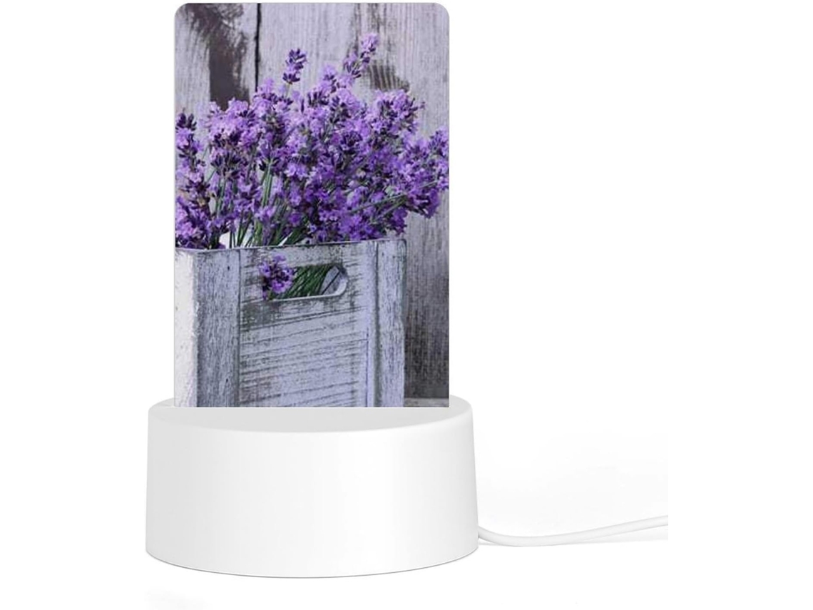 Luminária Noturna Em Formato De Flor Lavanda Roxa, Durável E Resistente À Ferrugem, Com Leds Que Não Enferrujam Ideal