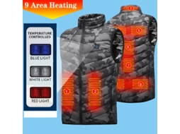 Mtengoo Hv-09c Colete Aquecido 9 Áreas Camuflado Inverno Autoaquecido Usb Elétrico Térmico Ar Livre