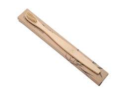 Escova de Dentes de Bambu Biodegradável Cerdas Macias Nylon, 6 Cores (bege)