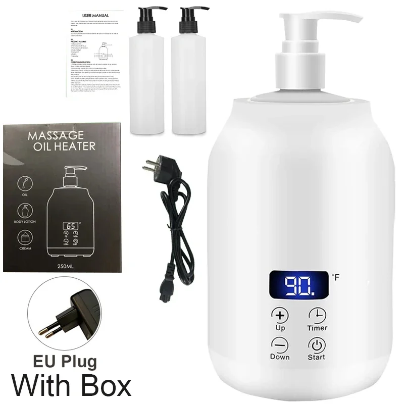 Aquecedor de Óleo de Massagem Digital para Loção e Creme com 2 Modos de Aquecimento MDUG (branco Ue)