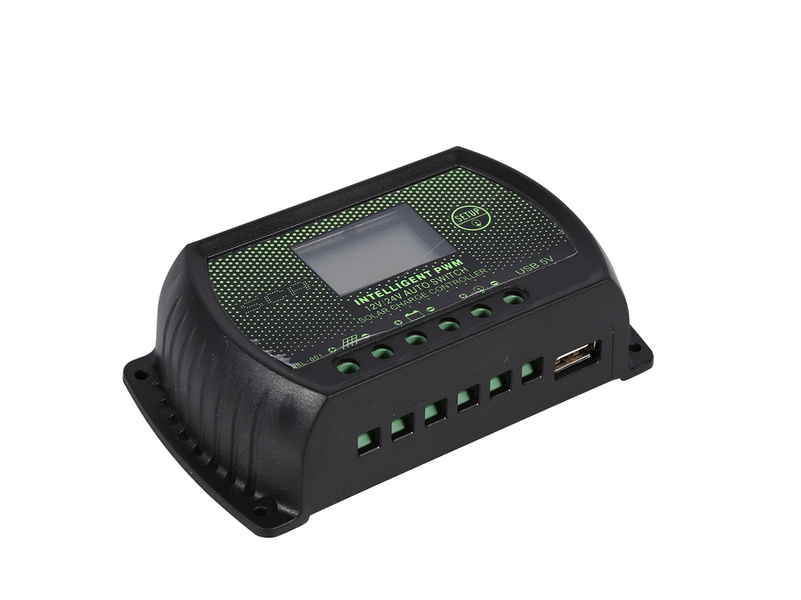 Controlador de carga solar 30A (com tela LCD e regulação PWM)