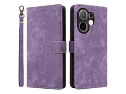 Capa Tkdaddy Para Vivo V60 5g, Carteira, Bloqueio Rfid, Couro Sintético, Capa Para Celular, Suporte Com Alça, Roxa
