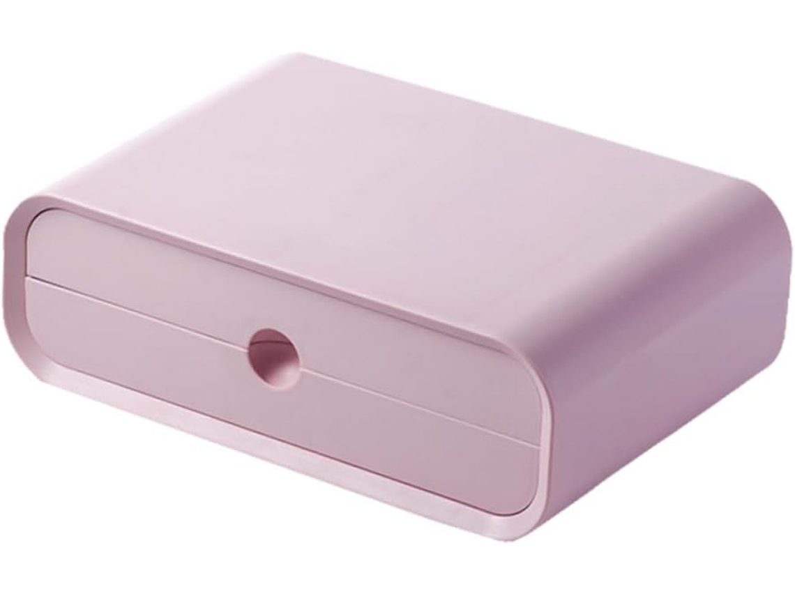 Prateleira Elevada Rosa em Abs para Monitor de Computador, Armazenamento Organizado Escritório Doméstico, Aces
