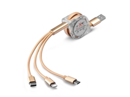 Cabo de Carregamento Usb Multifuncional 3 em 1 Retrátil LAXISCREED