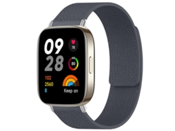 Bracelete Para Redmi Watch 3 - Silicone Magnético - Textura De Lichia Cinza