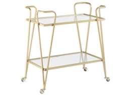 Carrinho de cozinha BELIANI Noti de Ferro Dourado 76x45x83