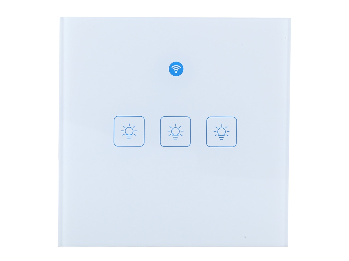 Interruptor de parede inteligente WiFi com controle por toque, remoto e voz