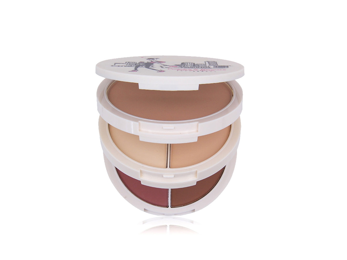 Paleta de Blush com 5 Cores - Pó Matte e com Glitter para Maquiagem