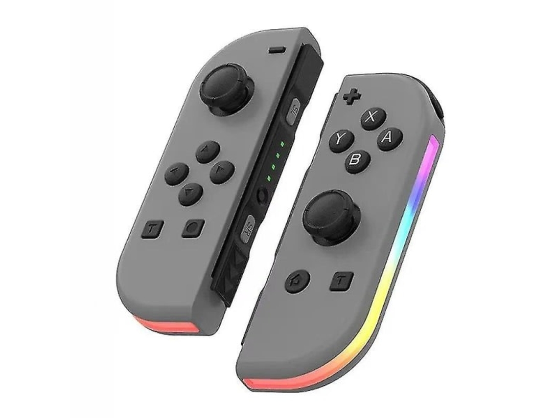 Controle Sem Fio Compatível com Nintendo Switch, Oled, Lite Game Controller Joystick Substituição com Rgb Direito Cinza BRILVIBERA (e/d)