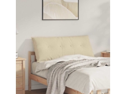 Vidaxl Travesseiro Para Costas Creme 120 X 19 X 50 Cm Tecido