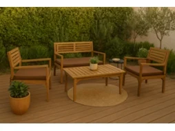 Conjunto Relax ITEM Madeira Teca (4 Peças)