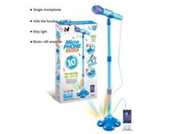 Mali microfone Educativo Infantil Musical de Aprendizagem Precoce Brinquedo com Luz e Suporte Ajustável