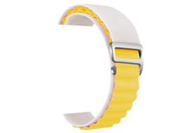 Bracelete Loop Alpine para Apple Watch Series SE 2022 44mm Branco e Amarelo