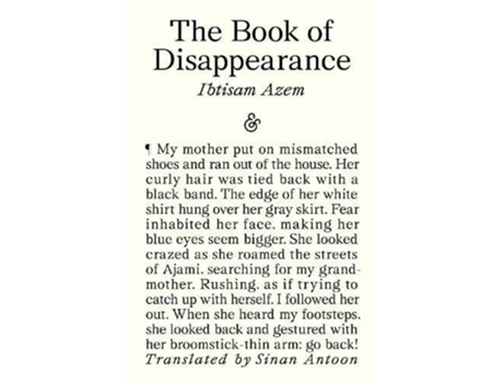Livro The Book Of Disappearance De Ibtisam Azem (inglês)