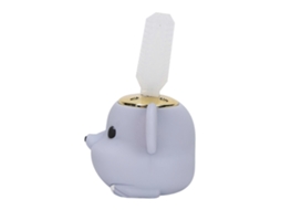 Escova de Dentes Elétrica Infantil com Cabeça Silicone em Formato U e Estampa Desenho Animado, na Cor Roxa, Par a Crianças 6 14 Anos. GOKOCO