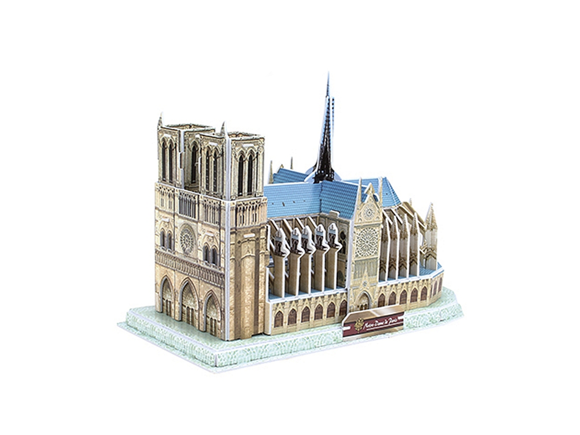 Quebra-cabeça 3d Da Catedral De Notre Dame, 44 Peças De Papelão, Fácil De Montar Sem Cola Ou Ferramentas.