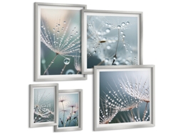 Conjunto De Pinturas Gotas De Orvalho Plantas Minimalistas Espelharte (5 Peças)