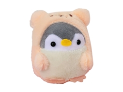 Mali chaveiro de Pinguim Mini Pelúcia Fofo Traje de Urso Adorável para Meninos Meninas Rosa