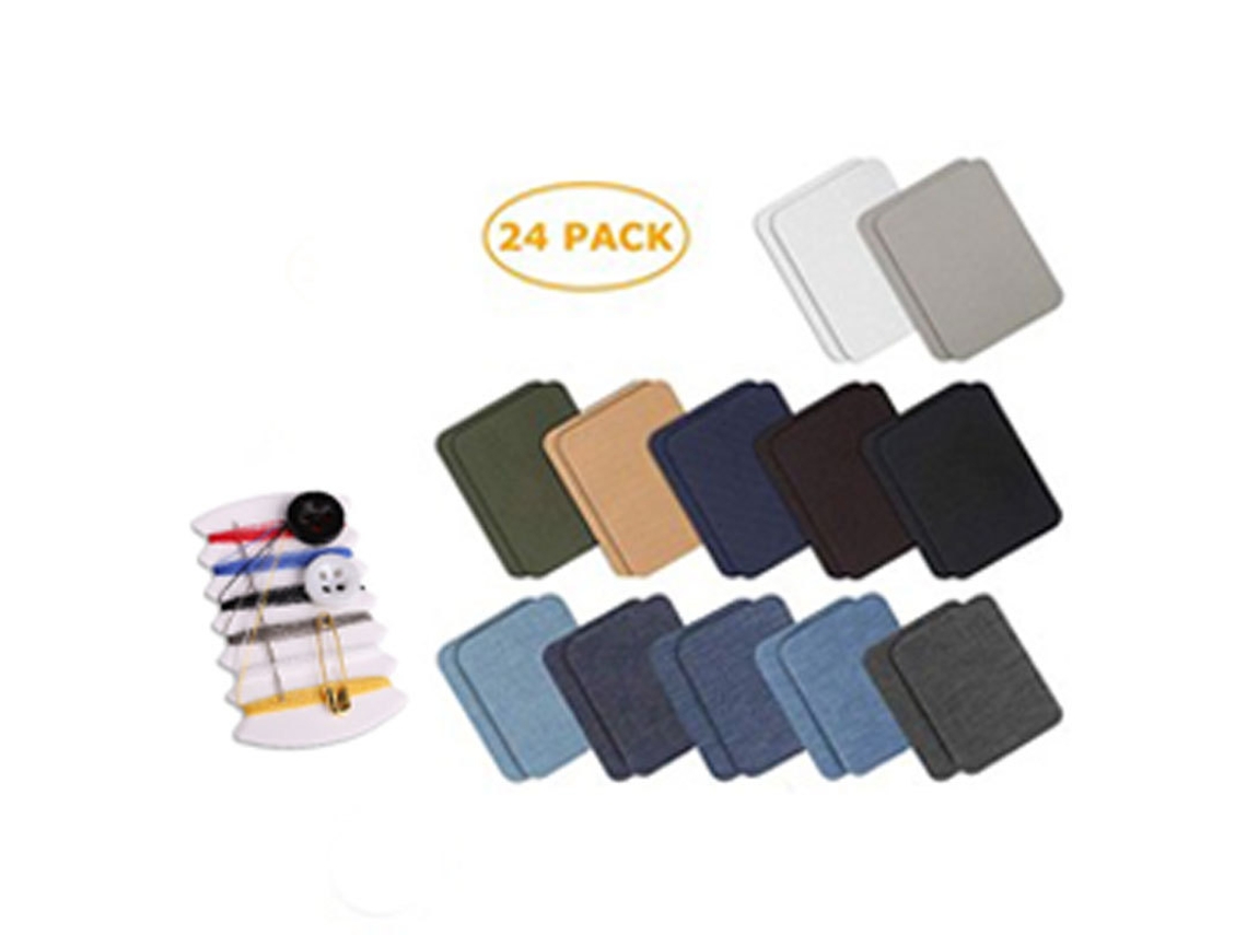 Remendos De Cotovelo Remendos De Joelho Para Calças Calças Jeans Com Kit De Agulha E Linha Multicolor