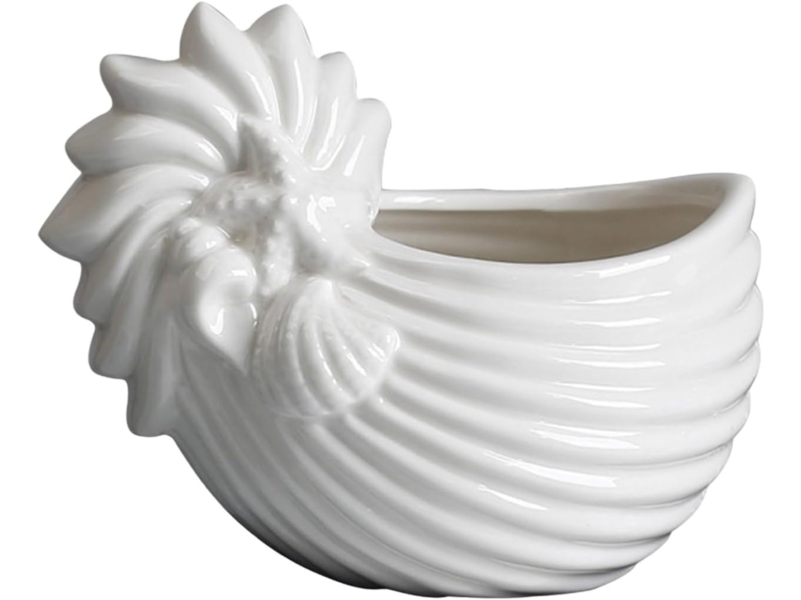 Suporte Para Plantas Em Cerâmica Em Formato De Concha, Decoração Costeira, Multifuncional, Para Uso Prolongado