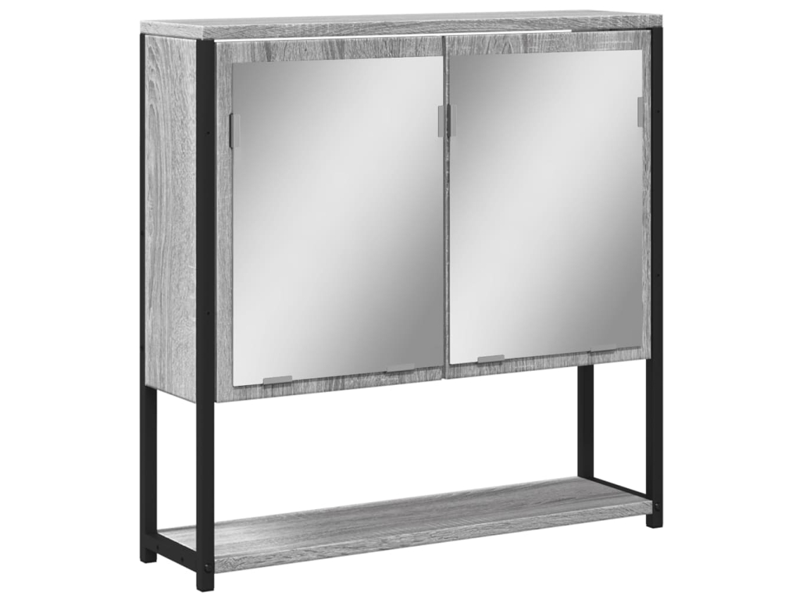 Bathroom Mirror Cabinet, Bathroom Mirror Cabinets Vidaxl Cinzeto Madeira Processada (n/a)