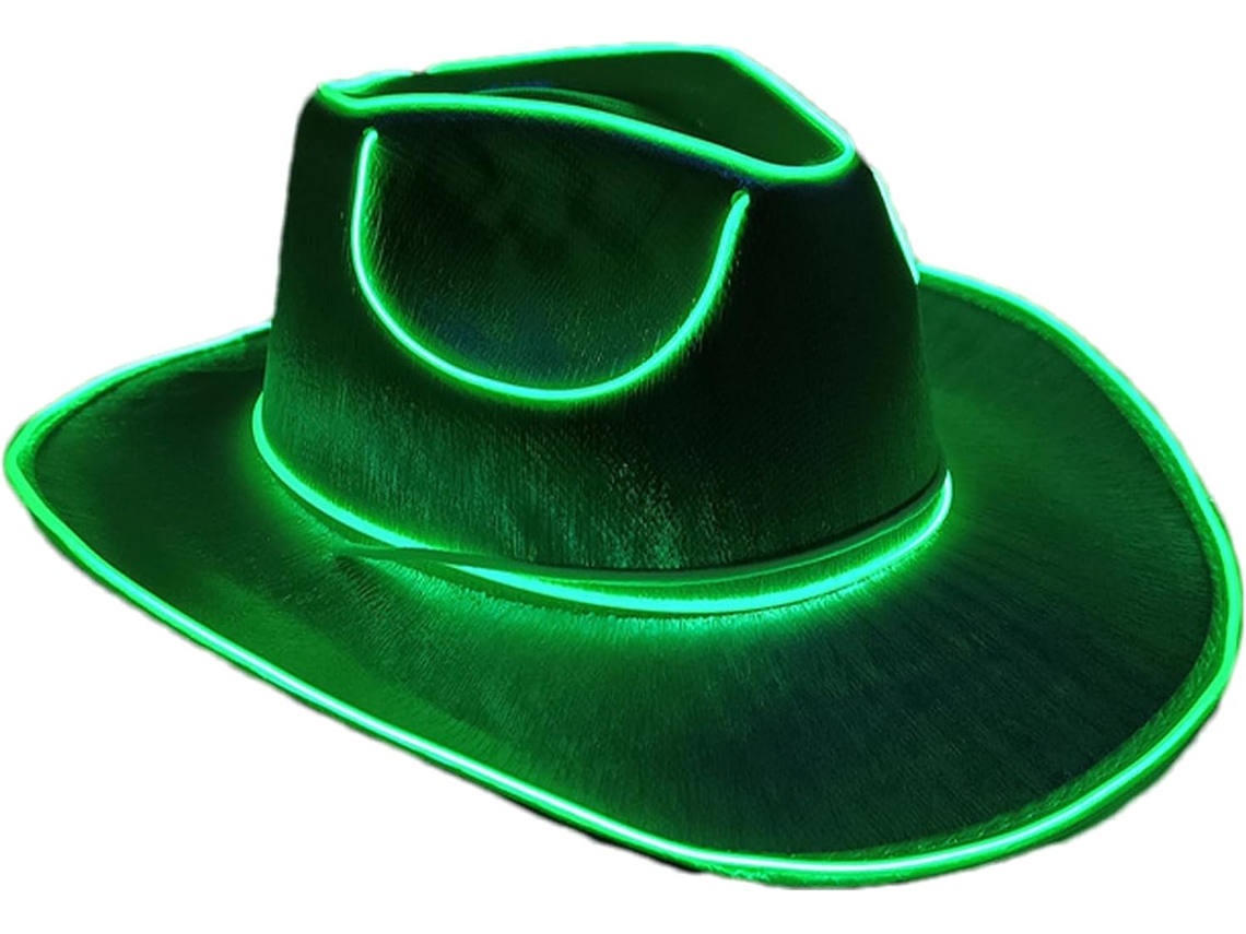 Chapéu De Cowboy Com Led E Luz Led Sem - Design Resistente E Versátil