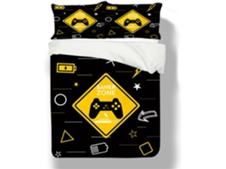 Capa de Edredom com Estampa Gamepad em MICROFIBRA 135x200cm MAISON EXCLUSIVE