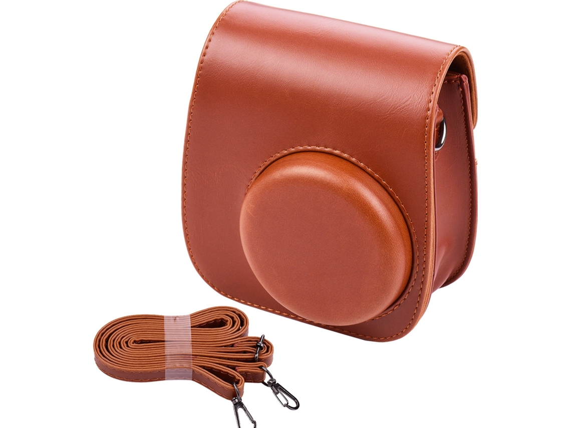 Bolsa Para Câmera Portátil Em Couro Artificial Com Alça De Ombro Brilvibera
