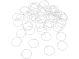 Nuobesty Metal Aneis Fichário Folhas Soltas, 25mm, 80 Peças, Metal Colorido Aneis Encadernação Fichas E