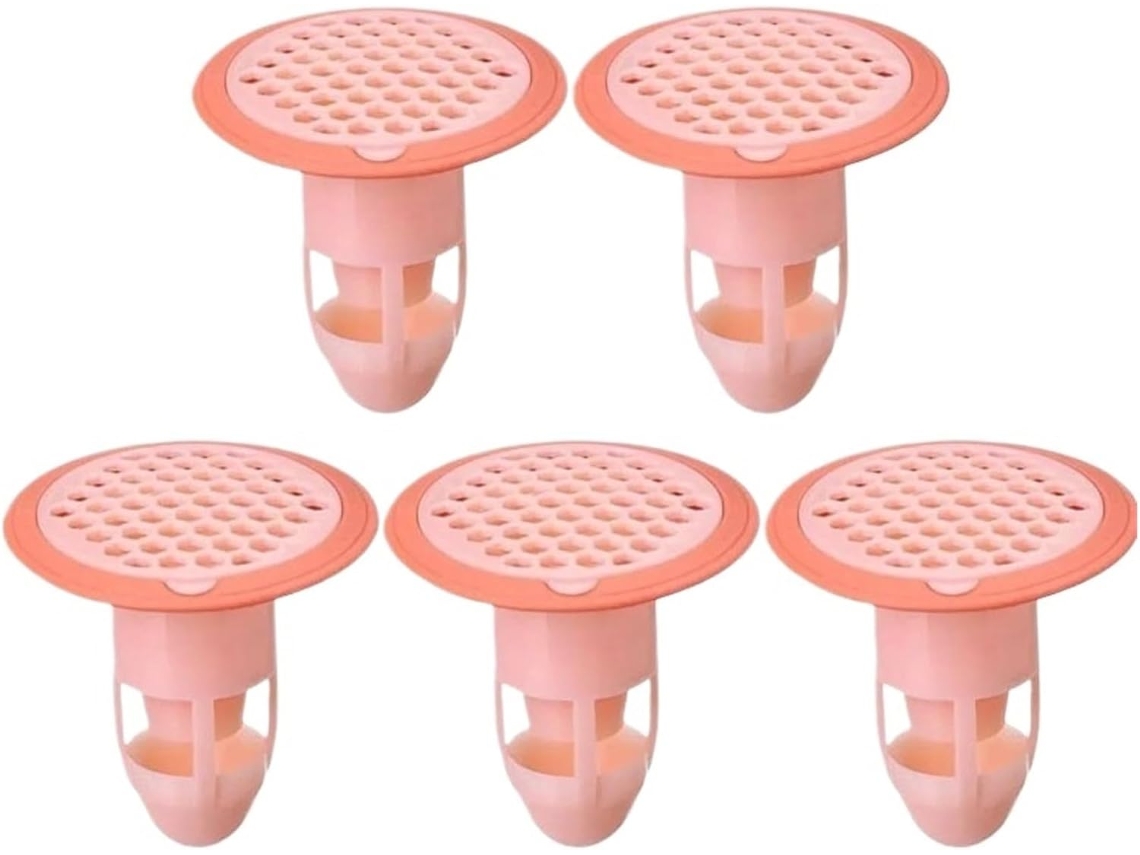 Capa de filtro de silicone resistente a odores para Ralo, capa de filtro Pia Chuveiro resistente a insetos, 1 a 10 peças rosa 5